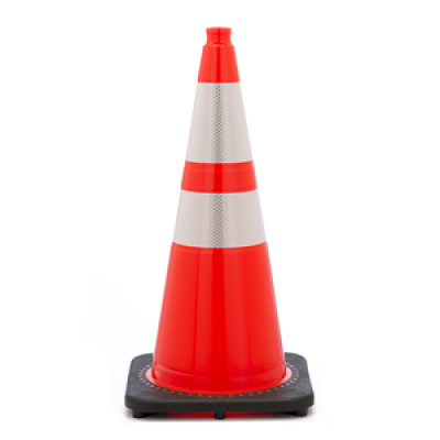 28 inch 7 LB. Wide Body Traffic Cone with 6 &amp; 4 Inch 3M ...