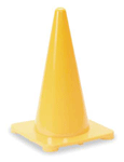 Yellow PVC Traffic Cone (18" - 28")