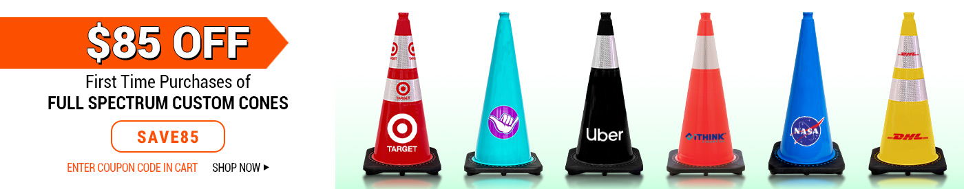 $85 off first time purchases with waived set-up fee on custom cones