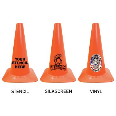 thumbnail image 2 of 18" Orange Safety Traffic Cones With Black Base & 3M Reflective Collar – 8 Pack 2 of 3