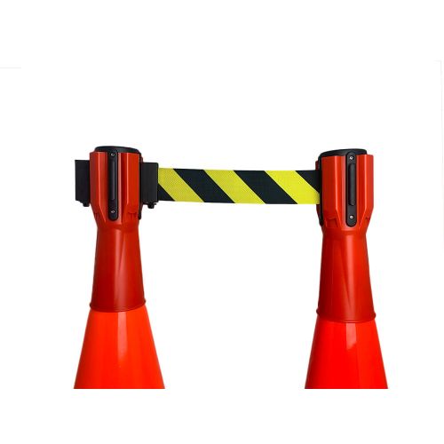 Traffic Cone Retractable Belt Cone Topper 4 Pack with Case