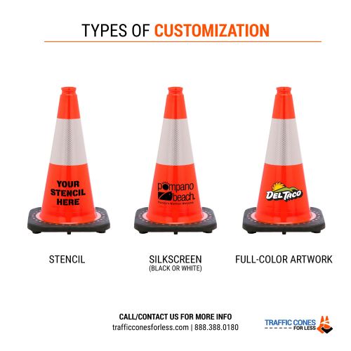 JBC Revolution Series Traffic Cone – Orange, With 3M Reflective Collar