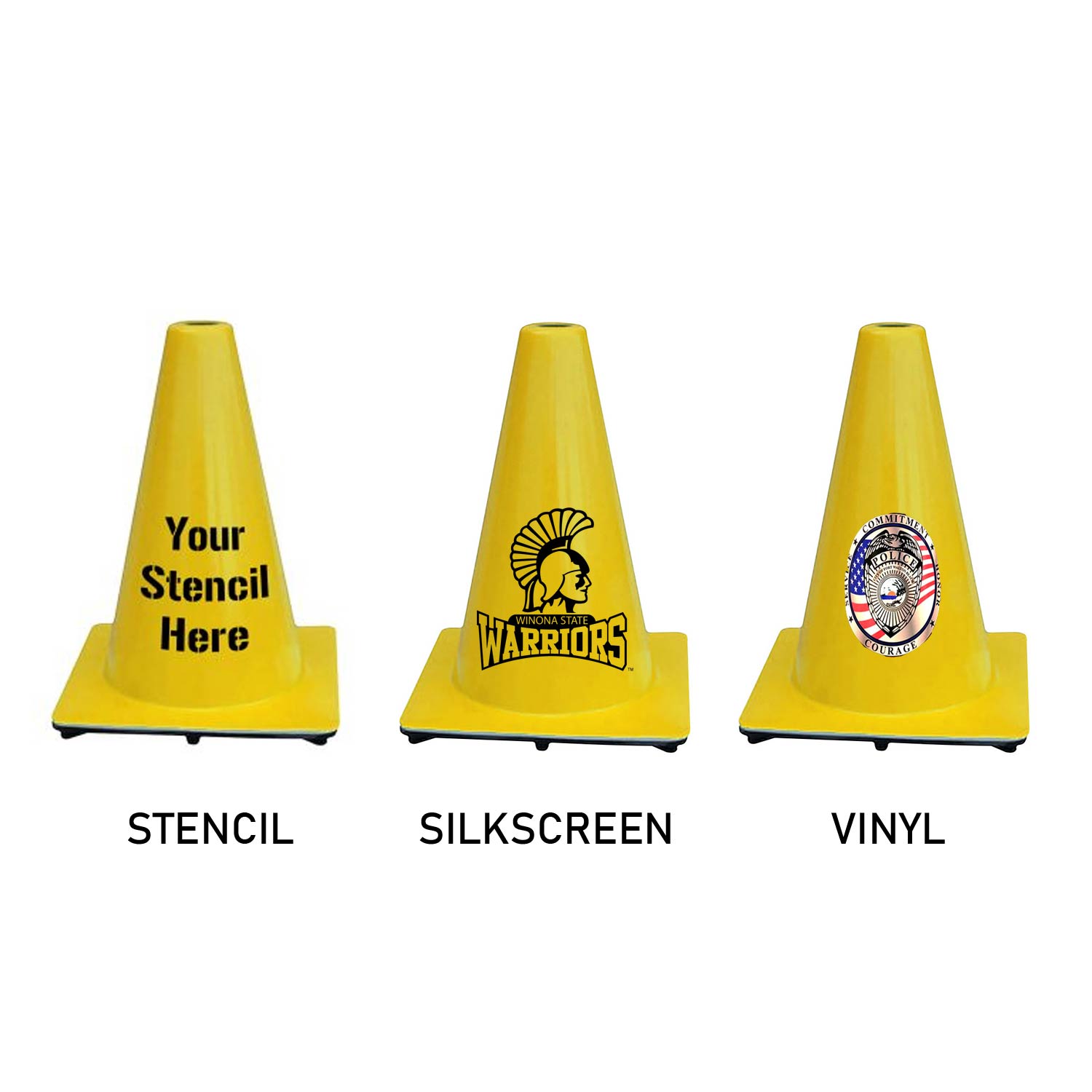 Yellow 12" Traffic Cone Traffic Cones For Less