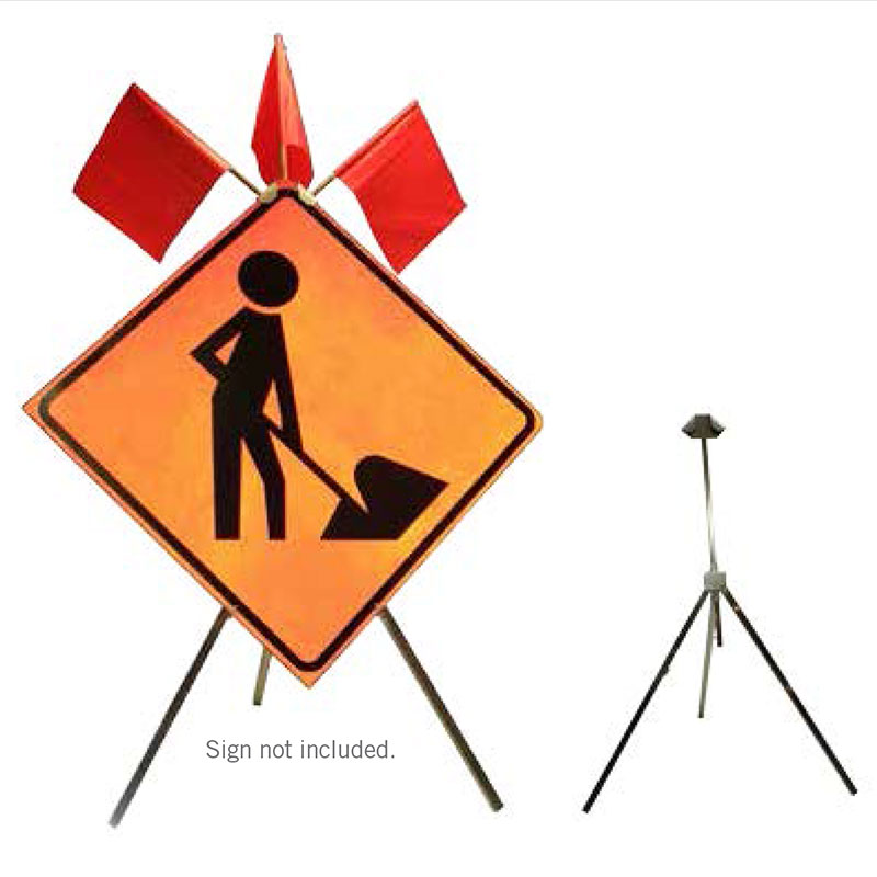 Tripod Sign Stand For Roll Up Signs Traffic Cones For Less