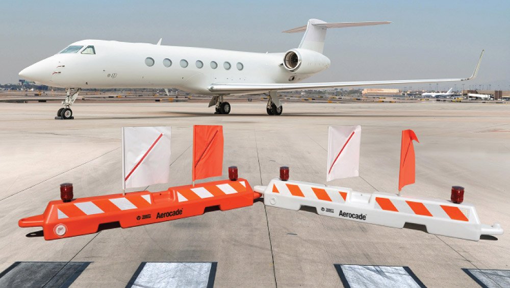 White Aerocade Low-Profile Airport Barricade