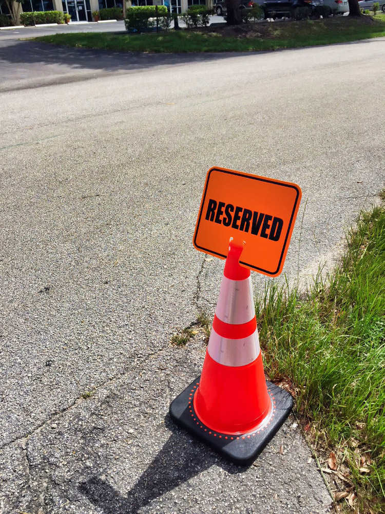 Traffic Cone Sign RESERVED Traffic Cones For Less