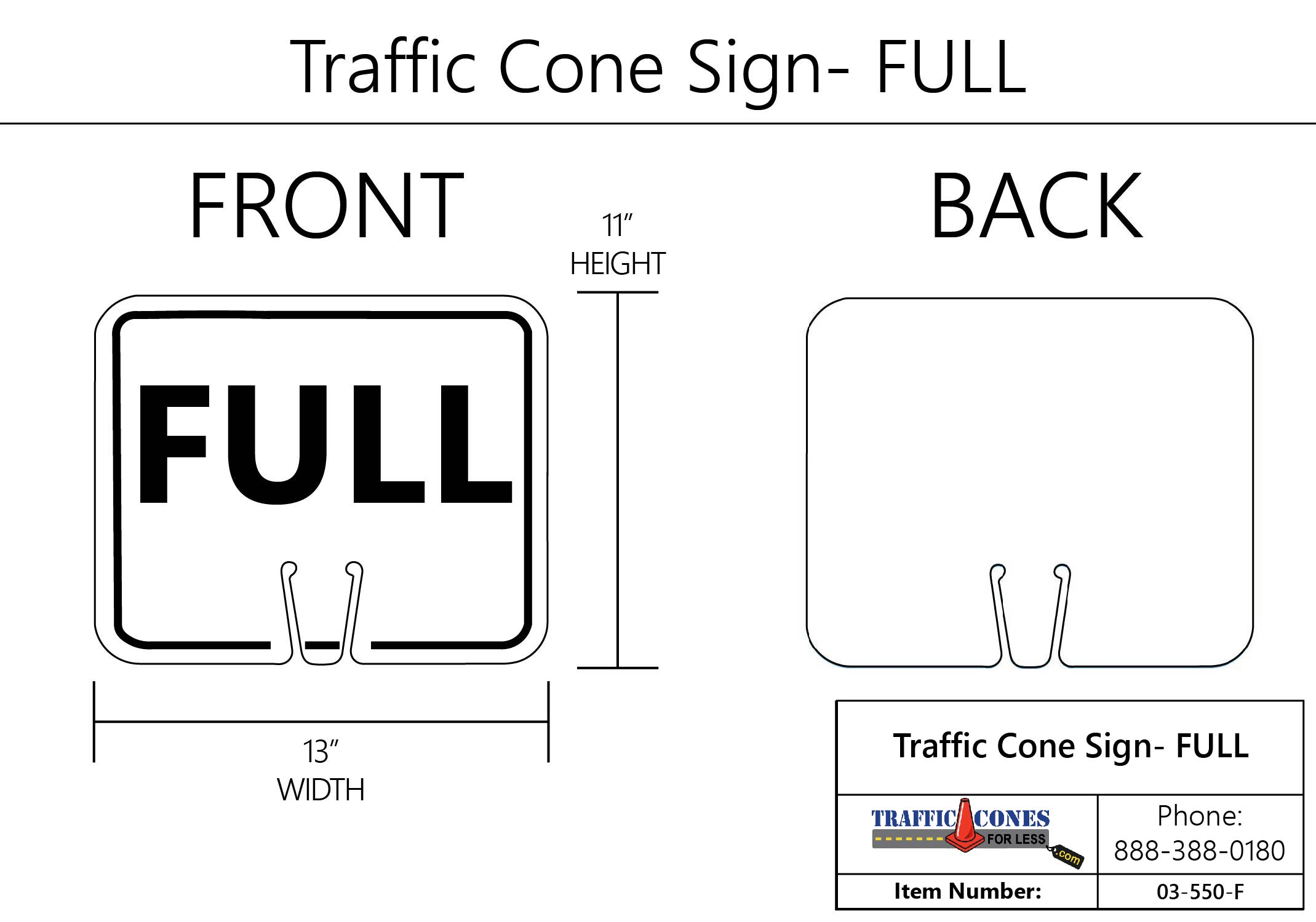 Traffic Cone Sign FULL Traffic Cones For Less