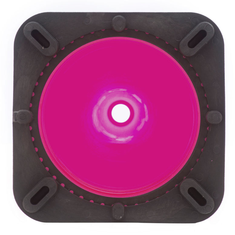 28" Pink Traffic Cone Black Base, 7lbs w/6"&4" 3M Collar