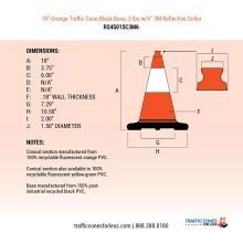 Traffic Cone w/Black Base - 4