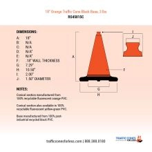Traffic Cone w/Black Base - Description
