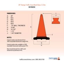 Traffic Cone w/Black Base - Description