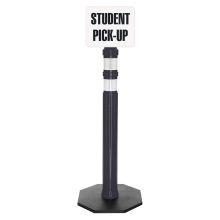 Delineator Post w/Student Pick Up Sign - 5