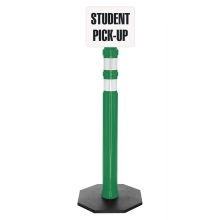 Delineator Post w/Student Pick Up Sign - 2