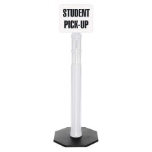 Delineator Post w/Student Pick Up Sign - 4