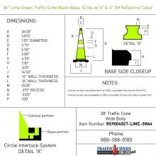 Traffic Cone w/Black Base - 2