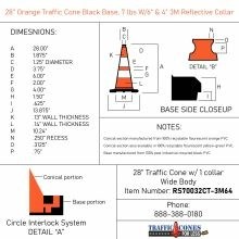 Traffic Cone w/Black Base - 1