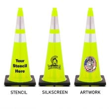 Traffic Cone w/Black Base - 3