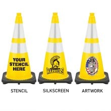 Traffic Cone w/Black Base - 3