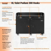 XL Valet Podium, 300 Hooks-4