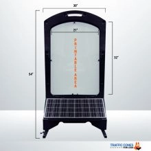 Solar Powered Display Sign - Dimensions
