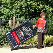 Solar Powered Display Sign - Side Carry