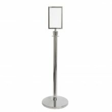Crown Top Stainless Stanchions Sign Holder 1