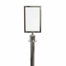 Crown Top Stainless Stanchions Sign Holder 2