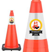 Traffic Cone Ads 6" Collar Sleeve for 18"/28" Cones - 500 Pack details