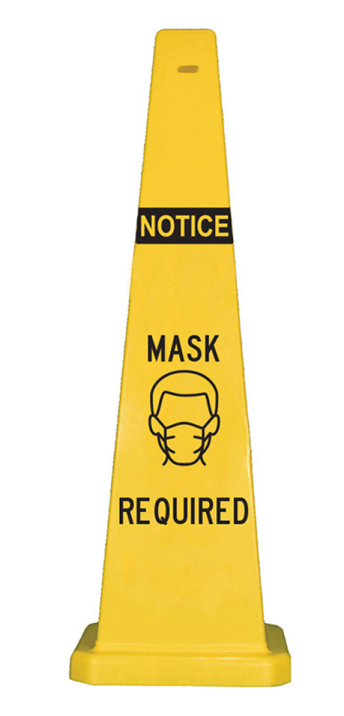Lamba 36" Safety Cone - Notice Mask Required