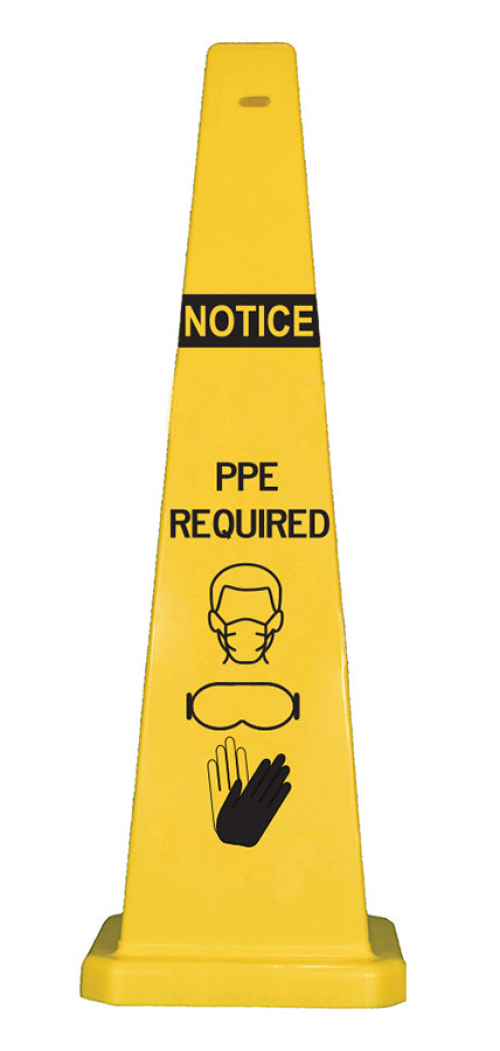 Lamba 36" Safety Cone - PPE Required