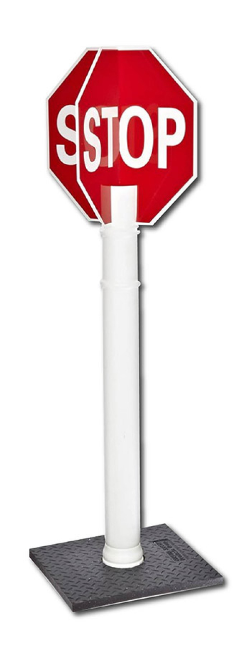 Stop Sign System, Quick Deploy w/Hi Intensity Reflective