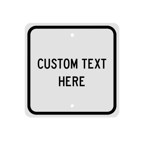 EG Reflective Aluminum Sign, 12"x12", 80 mil 