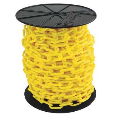 Mr. Chain Heavy Duty Plastic Chain Barrier on A Reel, 2x100'L, Red