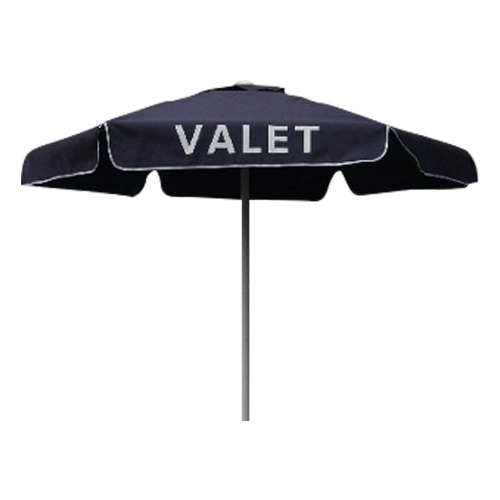 Valet Navy Blue  Podium Aluminum Frame Umbrella 