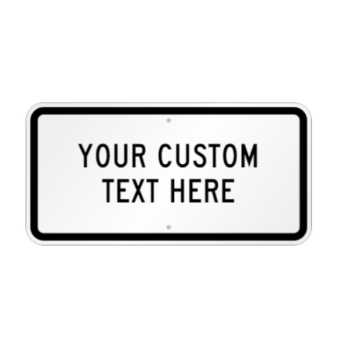 12" x 24" Customizable Horizontal Black Sign Template