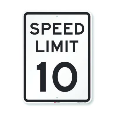 Official MUTCD Speed Limit 10 Traffic Sign