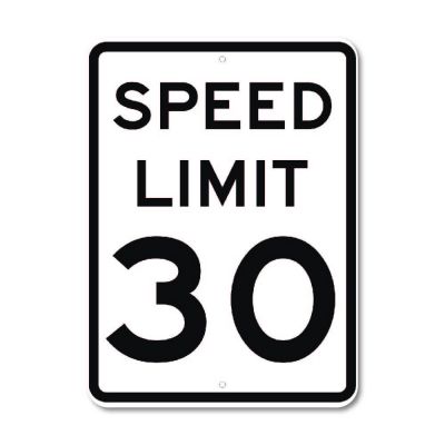 Official MUTCD Speed Limit 30 Traffic Sign