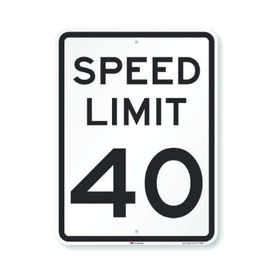 Official MUTCD Speed Limit 40 Traffic Sign