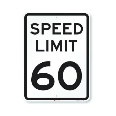 Official MUTCD Speed Limit 60 Traffic Sign