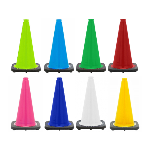 18" Traffic Safety Cone, 3 lb Black Base