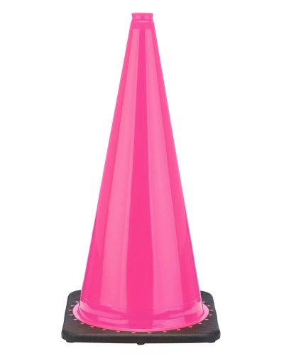 28" Pink Traffic Cone Black Base, 7 lbs
