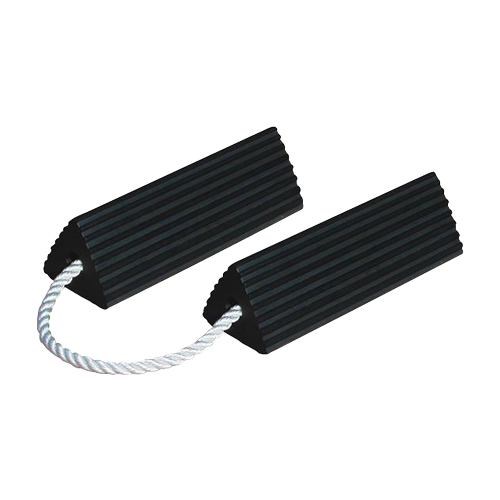 15" Rubber Wheel Chocks with 24" Connecting Rope Traffic Cones For Less