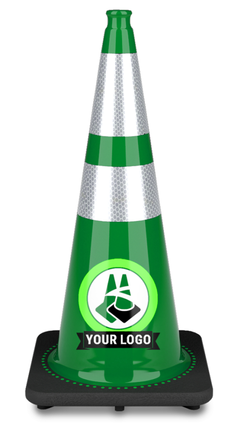 28 Kelly Green Traffic Cone W Reflective Collars Color Artwork 28-kelly-green-traffic-cone-w-reflective-collars-color-artwork