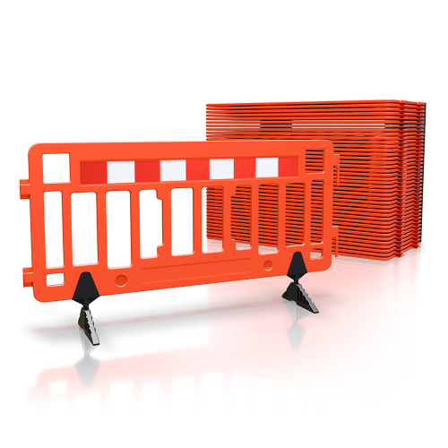 6ft Heavy Duty ADA Orange Plastic Barricade