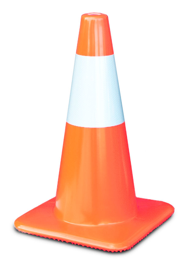 18" Reflective Orange Cones with 6" Collar Traffic Cones For Less