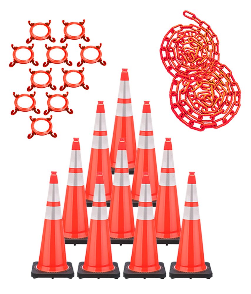 36" Traffic Cone Connector Chain Kit Traffic Cones For Less