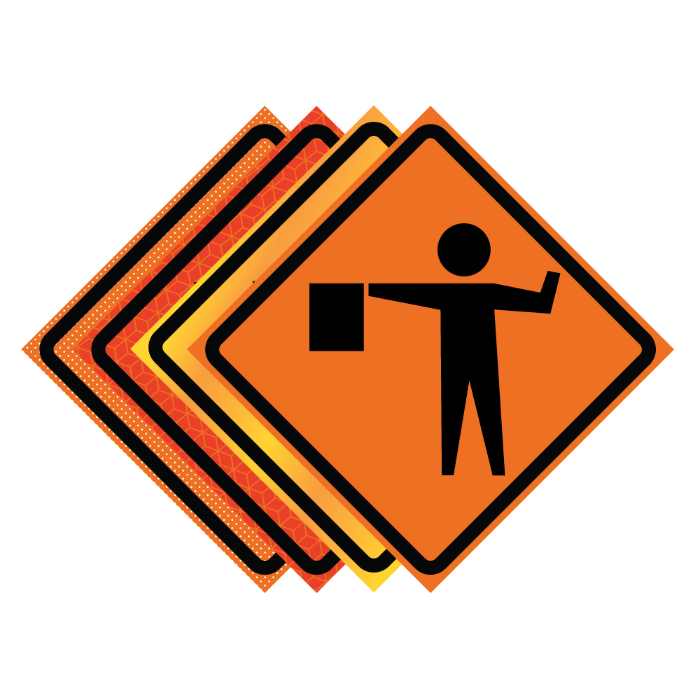 Flagger Symbol Sign