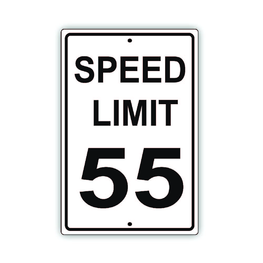 NEW AUTHENTIC LARGE 24x30 SPEED LIMIT 55 MPH TRAFFIC STREET SIGN RARE LEGAL REAL