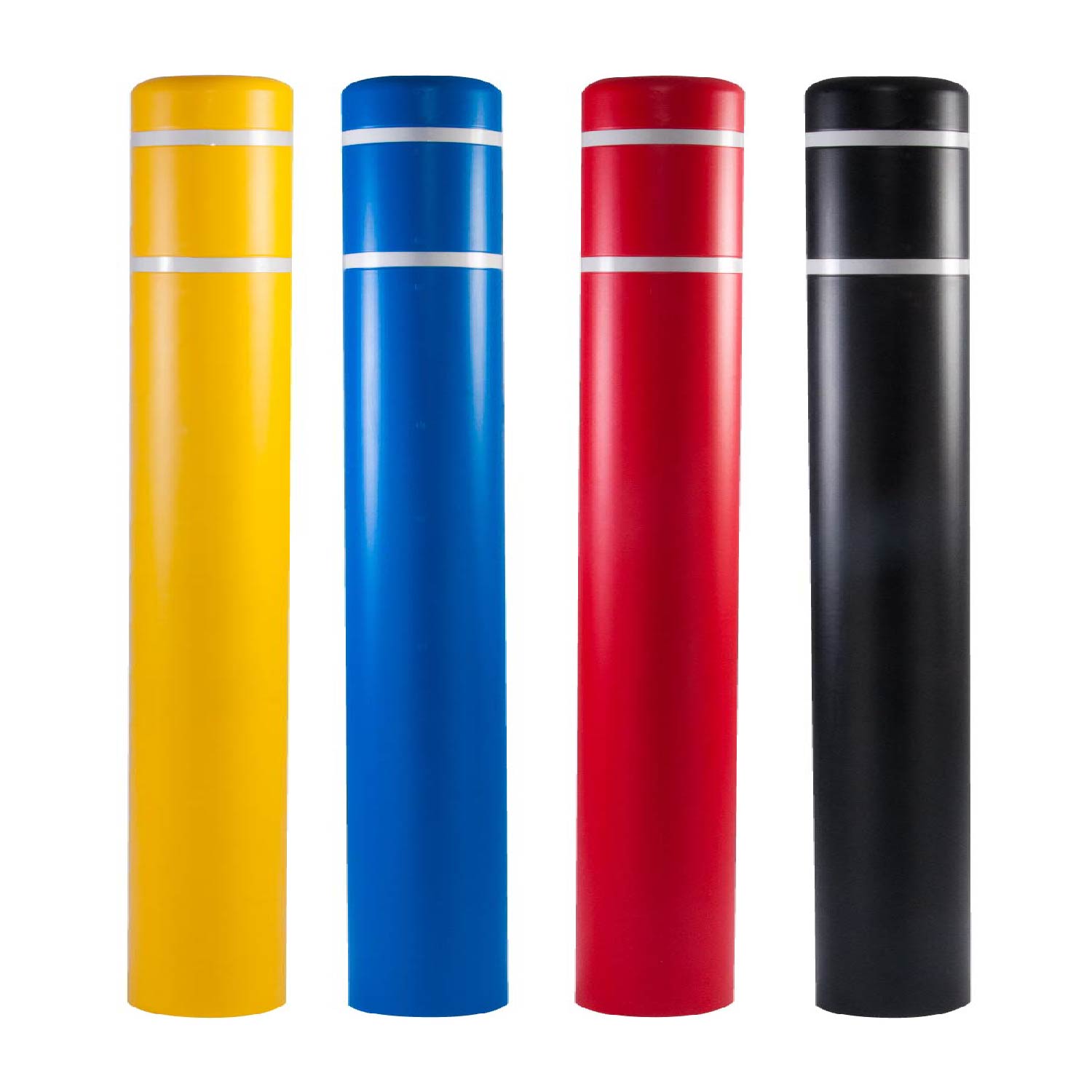 10 7/8 Inch 60" Post Guard Top Bollard Cover with Stripes