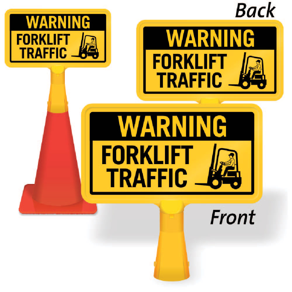 ConeBoss Sign Warning Forklift Traffic Traffic Cones For Less